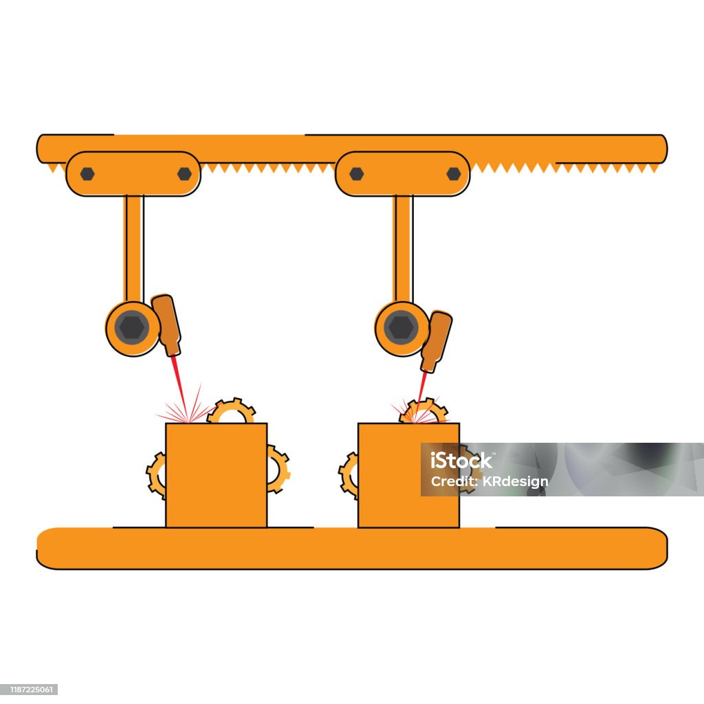 Production Line Vector 2ی Assembly Line Image Stock Illustration - Download Image Now ...