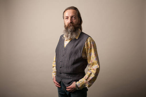 istock Studio portrait of a 50 year old bearded man 1187226442