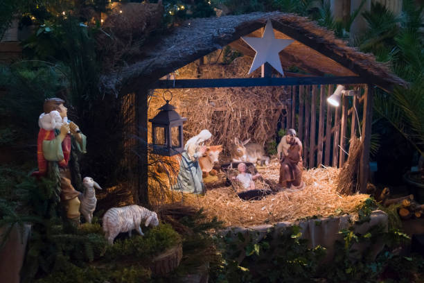 istock Christmas creche with Joseph Mary and Jesus 1187233202