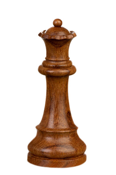 istock Wooden brown queen, chess piece 1187235390