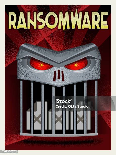 How Ransomware Works Poster Ilustración de Ransomware y más Vectores Libres de Derechos de 1930 ...