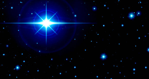 istock Outer space, many stars, glitter star, bright blue star, night sky, universe, glow, blue, black 1187242253