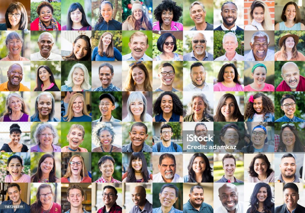 Caras humanas diversas - Foto de stock de Personas libre de derechos