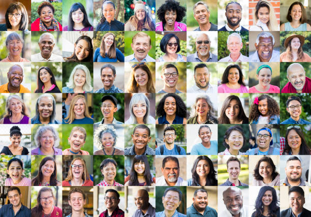 多樣化的人臉 - 美國 圖片 個照片及圖片檔