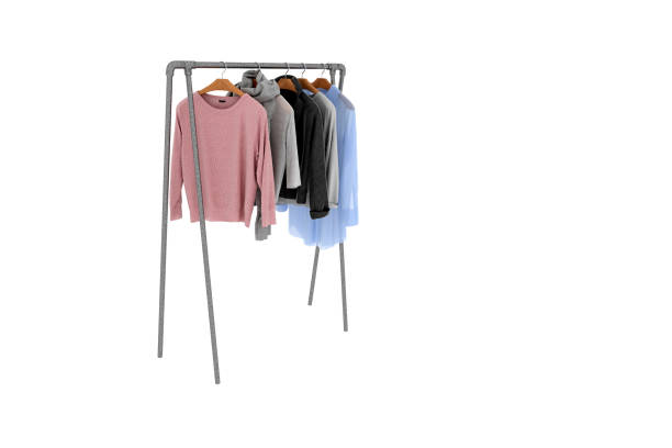 istock 3d render autumn clothes in hanger 1187246074
