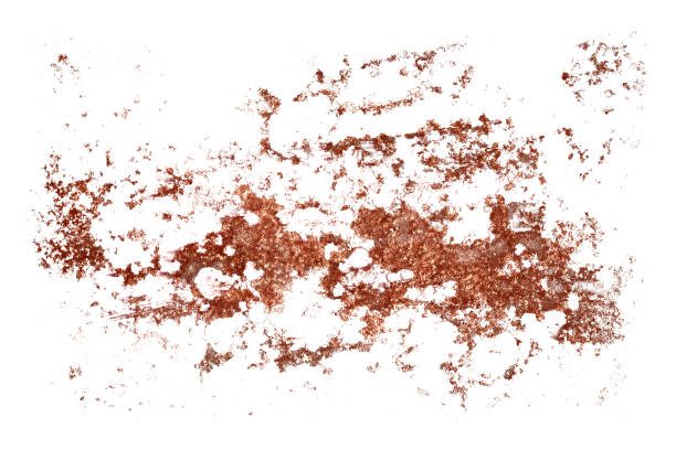 istock pieces of rust isolated on a white background. 1187246933