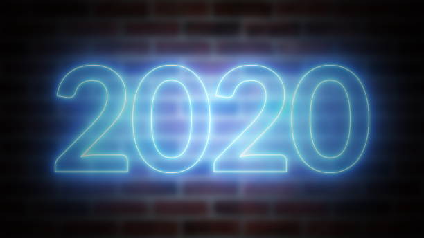 istock New Year neon sign 2020 on a background of brickwork, computer generated. 3d rendering of New Year Celebration 1187248970