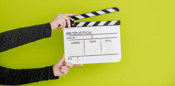 istock movie clapper on green  background 1187251741