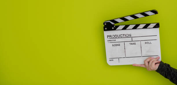 istock movie clapper on green  background 1187254395