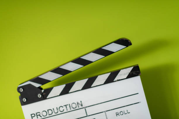 istock movie clapper on green  background 1187254441