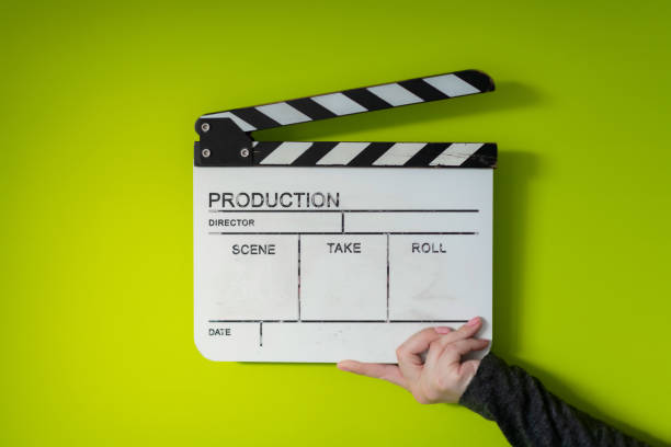 istock movie clapper on green  background 1187254465
