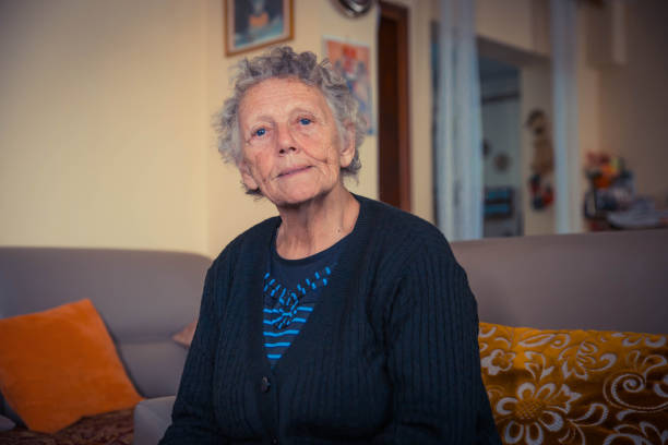 istock Alone Grandmother at home 1187262712
