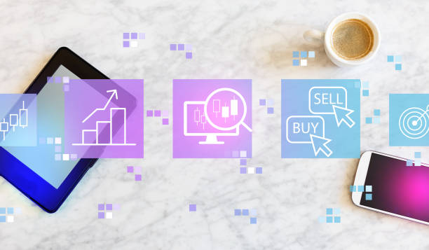 istock Stock trading concept with tablet and phone 1187271920