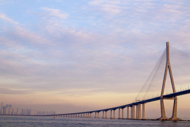 istock The sunset site is the Incheon Bridge in Korea. 1187278372
