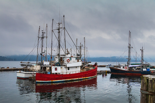 Nautical Vessels at Cowichan Bay, located on Vancouver Island.