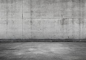 Empty parking lot, concrete interior