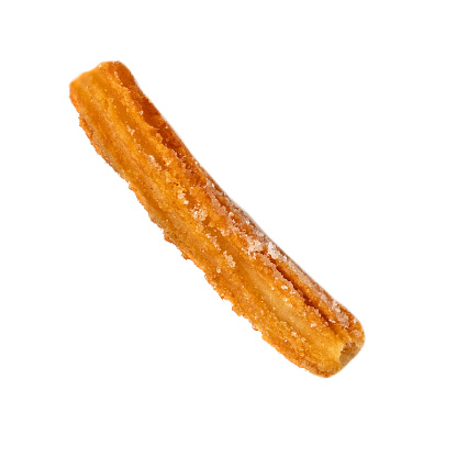 Traditional Churro  isolated on white  background.  Churro - Fried dough pastry, close up