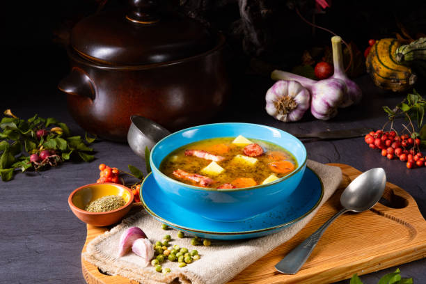 istock polish pea soup (grochowka) with smoked bacon and sausage 1187289024