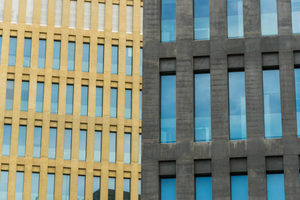 istock Close up of a colorful building, abstract geometric pattern and background 1187293563