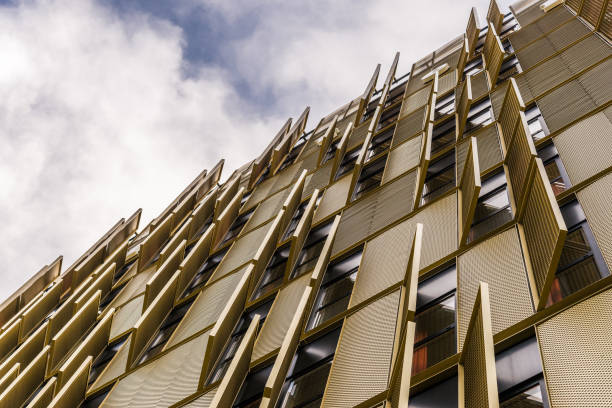 istock Close up of a colorful building, abstract geometric pattern and background 1187293564