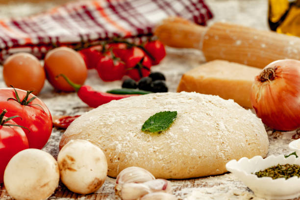 istock Ingredients for a healthy pizza 1187298386