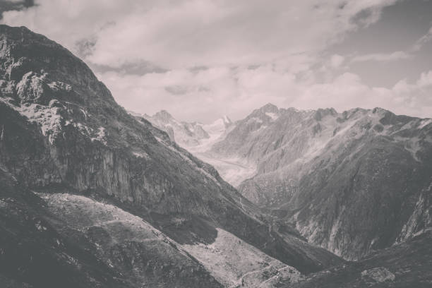istock View closeup mountains scene, route great Aletsch Glacier 1187304334