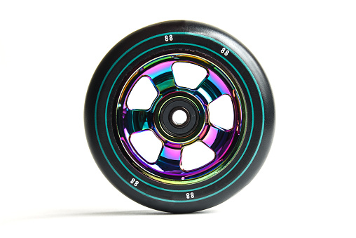 gradient scooter wheel on white background