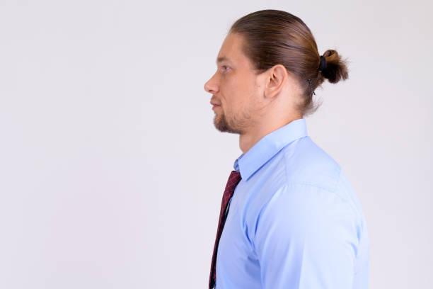 Profile of a handsome young businessman - copyspace
