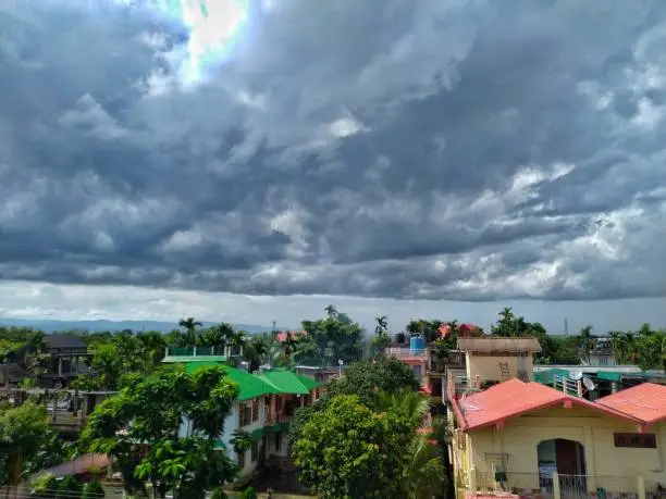 Photo of Cloud above city