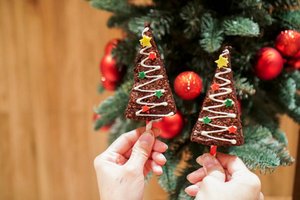 istock Christmas Chocolate brownie. 1187312018