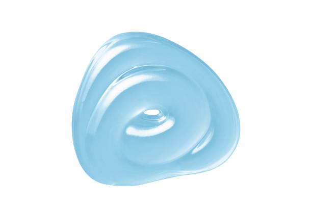 istock Blue cosmetic liquid gel swatch isolated on white background 1187316330
