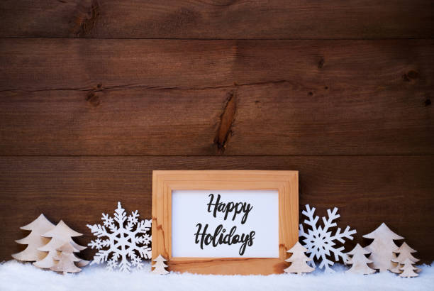 istock White Christmas Decoration, Tree, Text Happy Holidays 1187317027