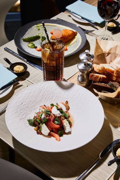 istock delicious eggplant caviar served on table in restaurant 1187317211
