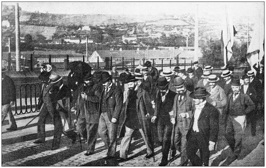 Antique photo: Strike in Le Creusot