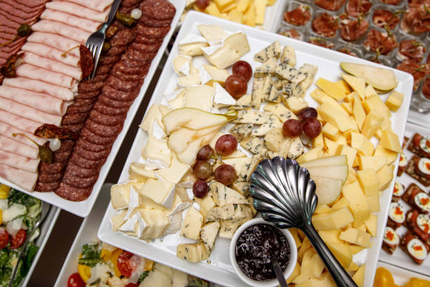 istock Catering food. Snacks on a banquet table. 1187328303