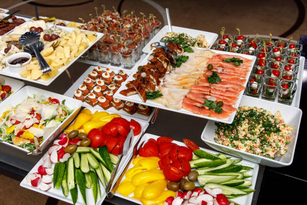 istock Catering food. Snacks on a banquet table. 1187328319
