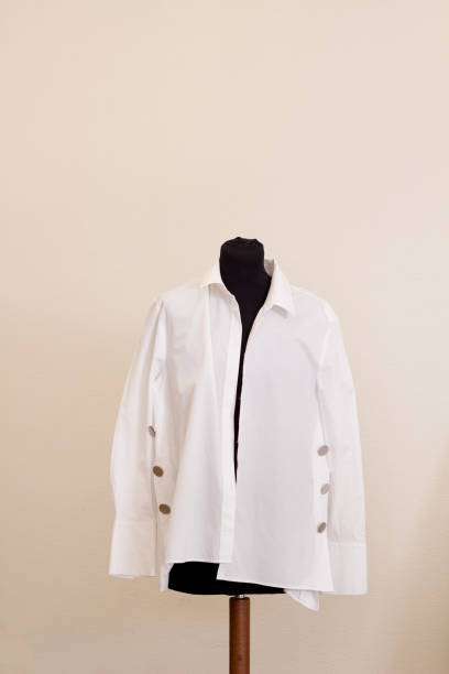 istock White shirt on a sewing mannequin. 1187331067