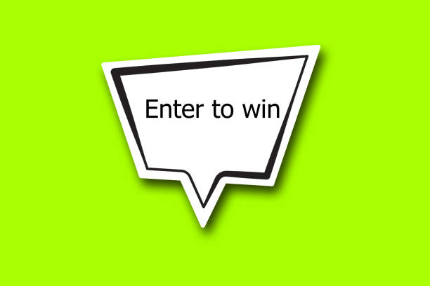 Enter to win word written talk bubble