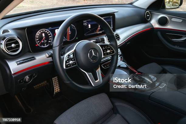 Mercedesbenz E220d Stock Photo - Download Image Now - Mercedes-Benz, Car, Inside Of
