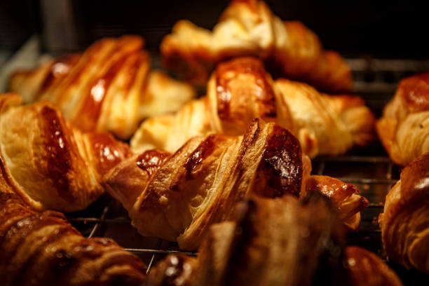 istock Fresh Baked Croissants. Selective focus. 1187340093