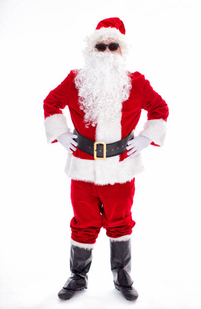 istock Happy  Santa Claus isolated on white background 1187343034