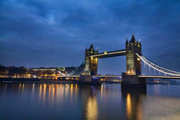 istock Famous Tower Bridge in the evening, London, England 1187345084