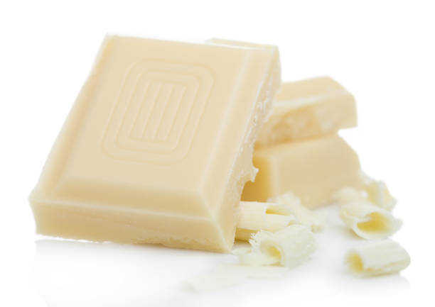 istock White chocolate pieces and curls isolated on white background 1187347804