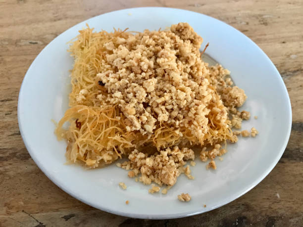 istock Turkish Dessert Kadayif with Hazelnut Powder - Burma kadayif 1187347867