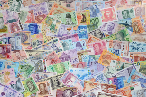 Background from paper Money of the different countries.