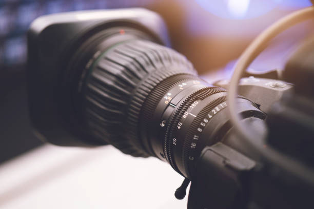 istock Close-up of a Television Camera Lens. 1187350839