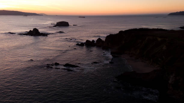 istock Aerial view of cliiffs at the sunset 1187351050