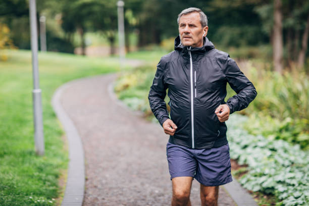istock Senior businessman doing morning jogging 1187352281