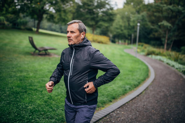 istock Senior businessman doing morning jogging 1187352361