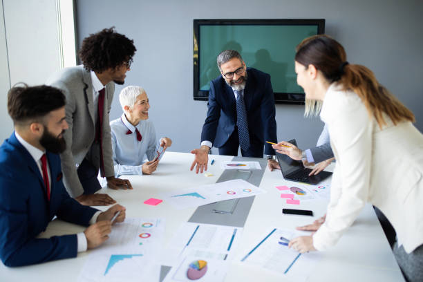 istock Collaboration and analysis by business people working in office 1187353530